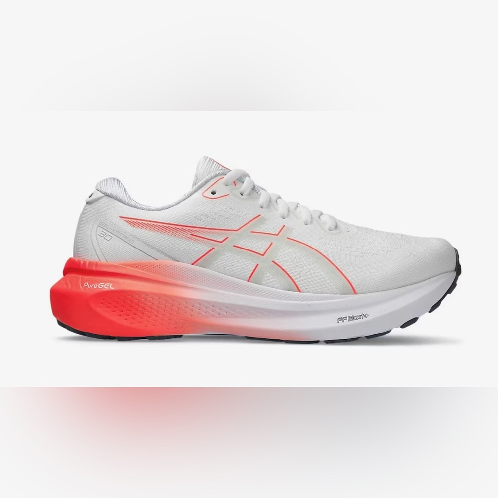 New Mens ASICS Gel-Kayano 30 White Sunrise Red Sz 11.5